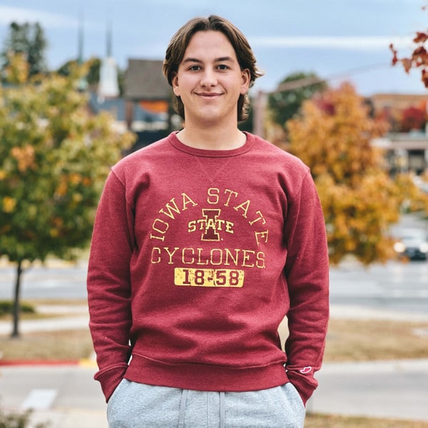 League I-State Cyclones Cardinal Crewneck